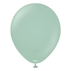 12 inch Kalisan Retro Winter Green Latex Balloons 100ct