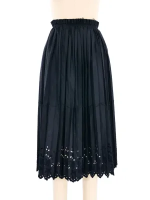 2002 Comme des Garcons Eyelet Pleated Apron Skirt