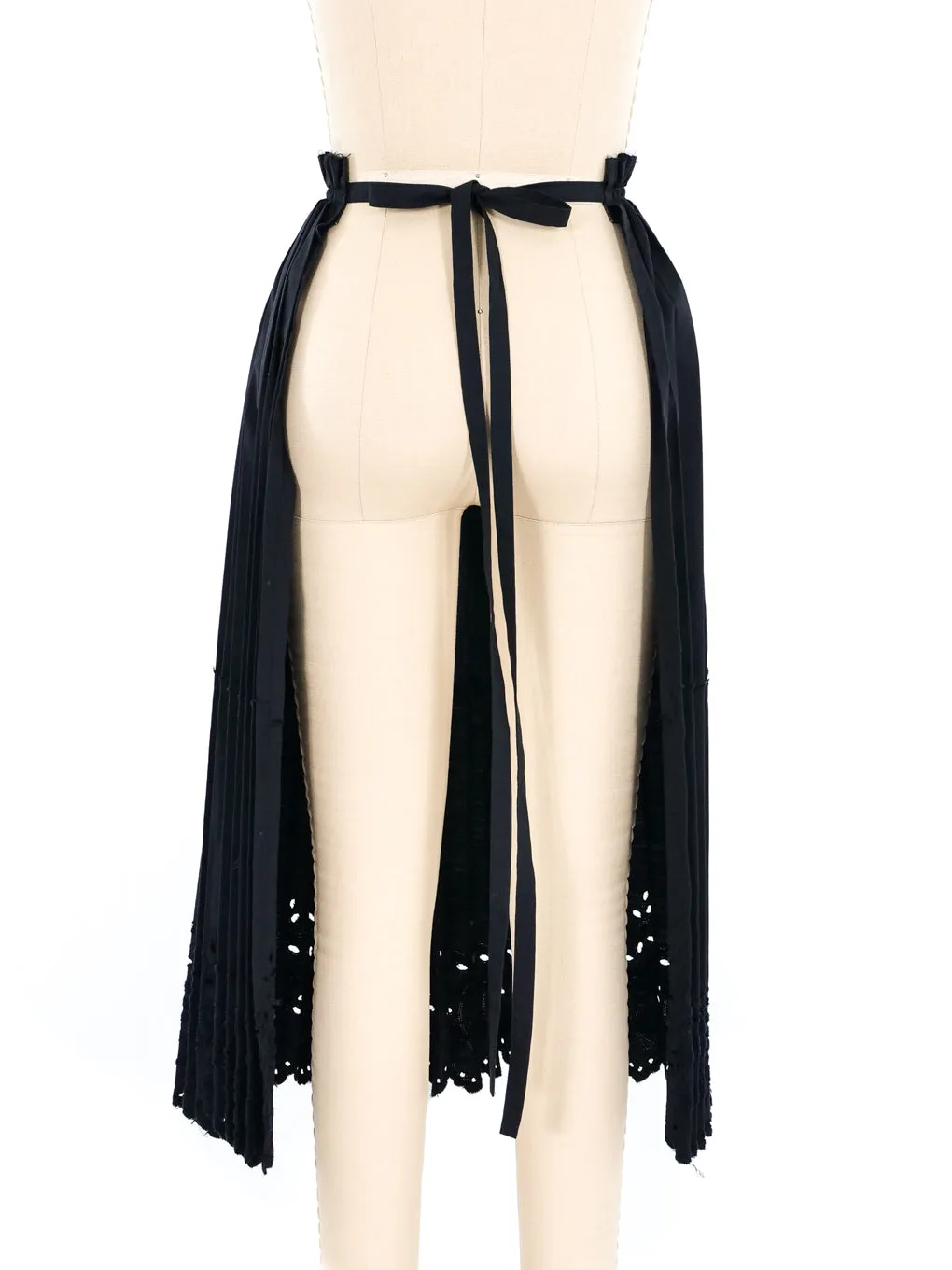 2002 Comme des Garcons Eyelet Pleated Apron Skirt