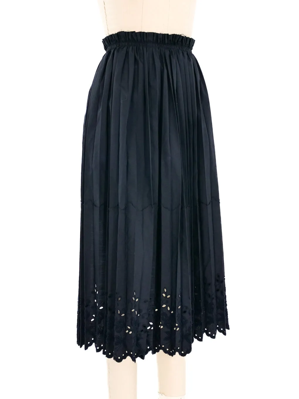 2002 Comme des Garcons Eyelet Pleated Apron Skirt