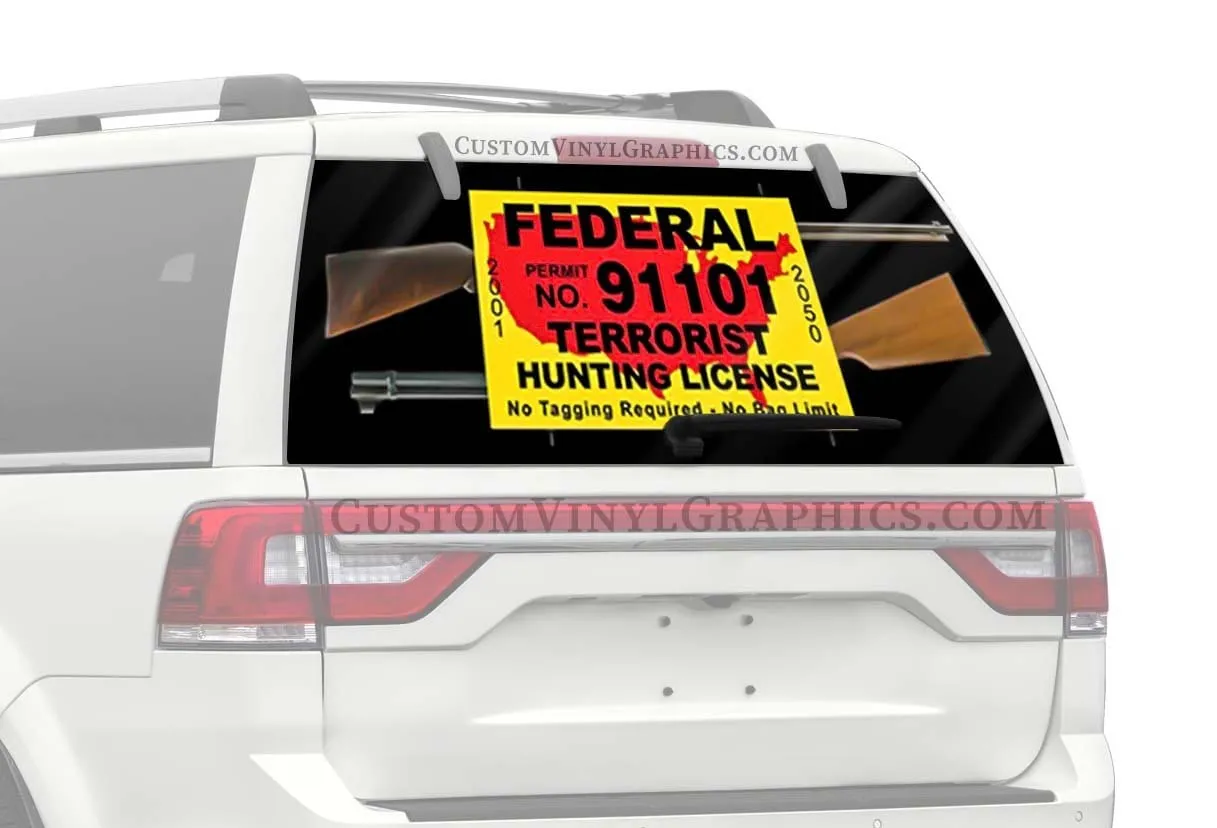 Anti-Terrorist Truck Window Decal
