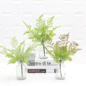 Artificial Plant Silk Flower Plastic Fake Green Plants 5PCS