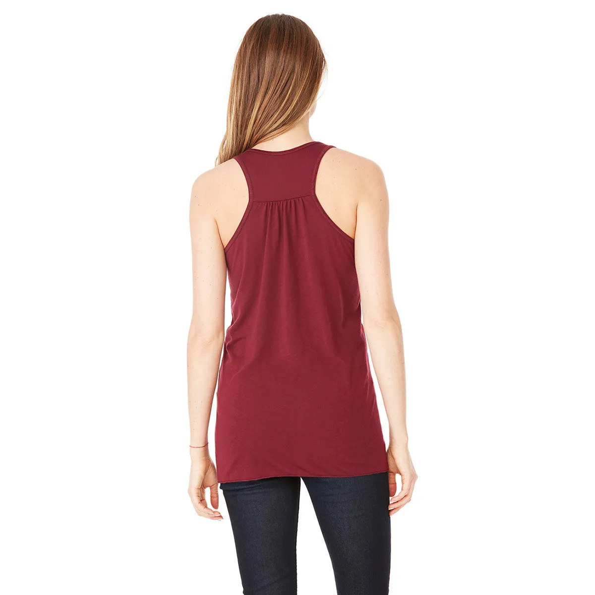 Bella   Canvas Women's Maroon Flowy Racerback Tank
