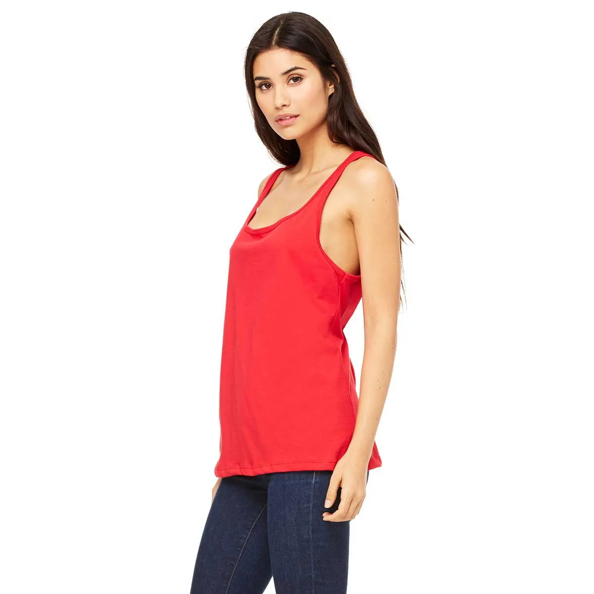 Bella   Canvas Women's Red Relaxed Jersey Tank