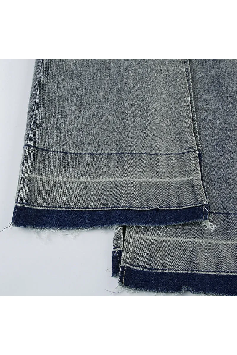BQ3250 Halter Denim Tail Dress