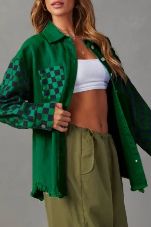 CK0369 Checker Denim Jacket