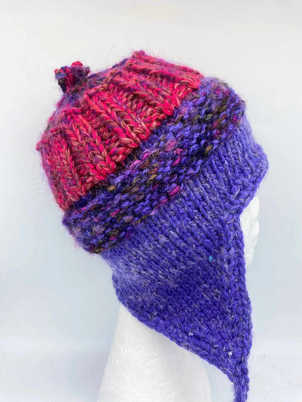 COASTAL BEANIE -Purple/Red-Medium/Large