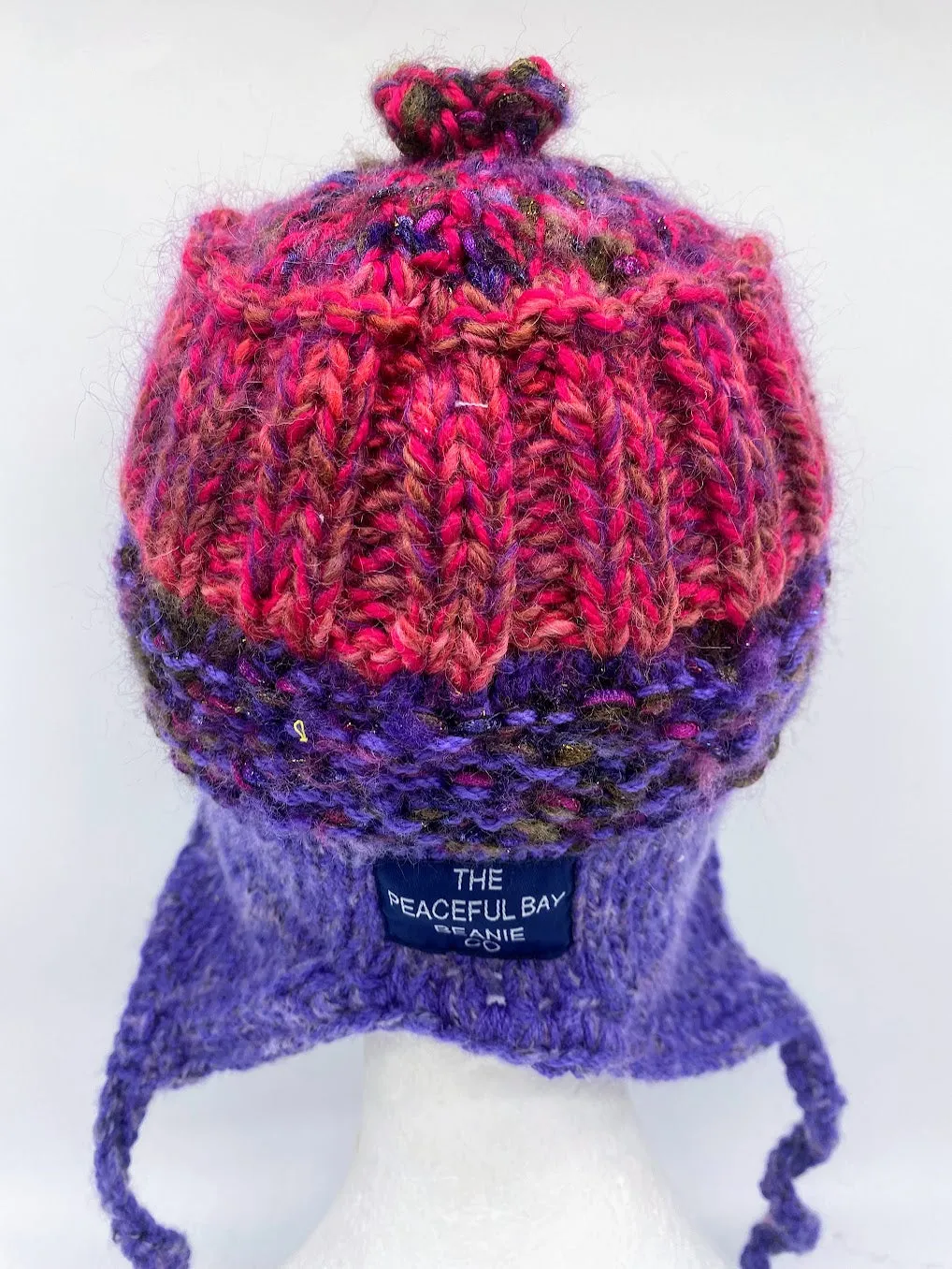 COASTAL BEANIE -Purple/Red-Medium/Large