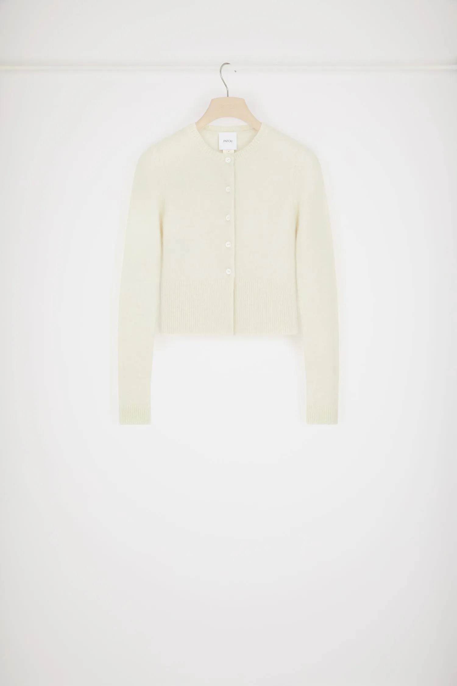 Cropped cardigan in sustainable alpaca blend