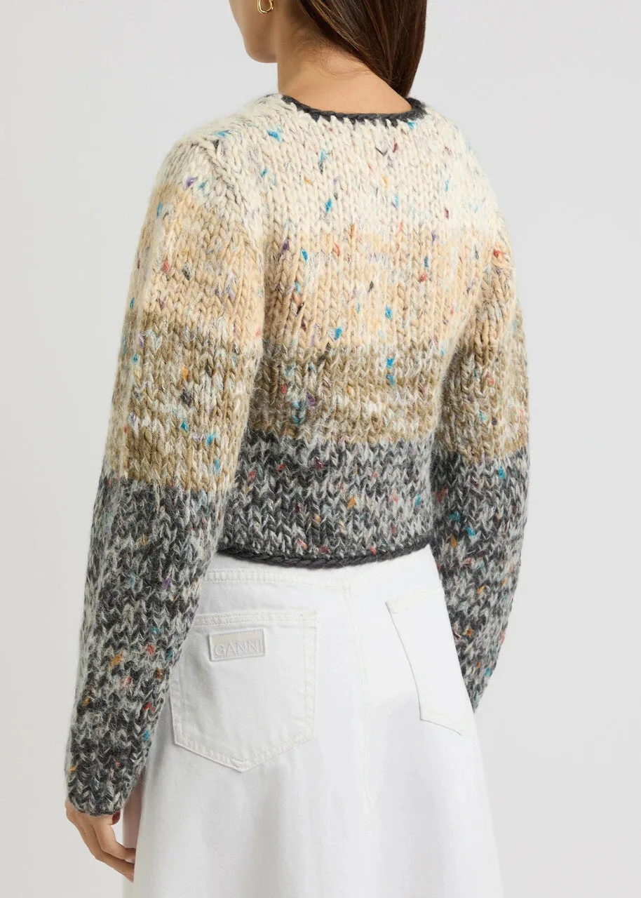 Cropped Wool-blend Cardigan