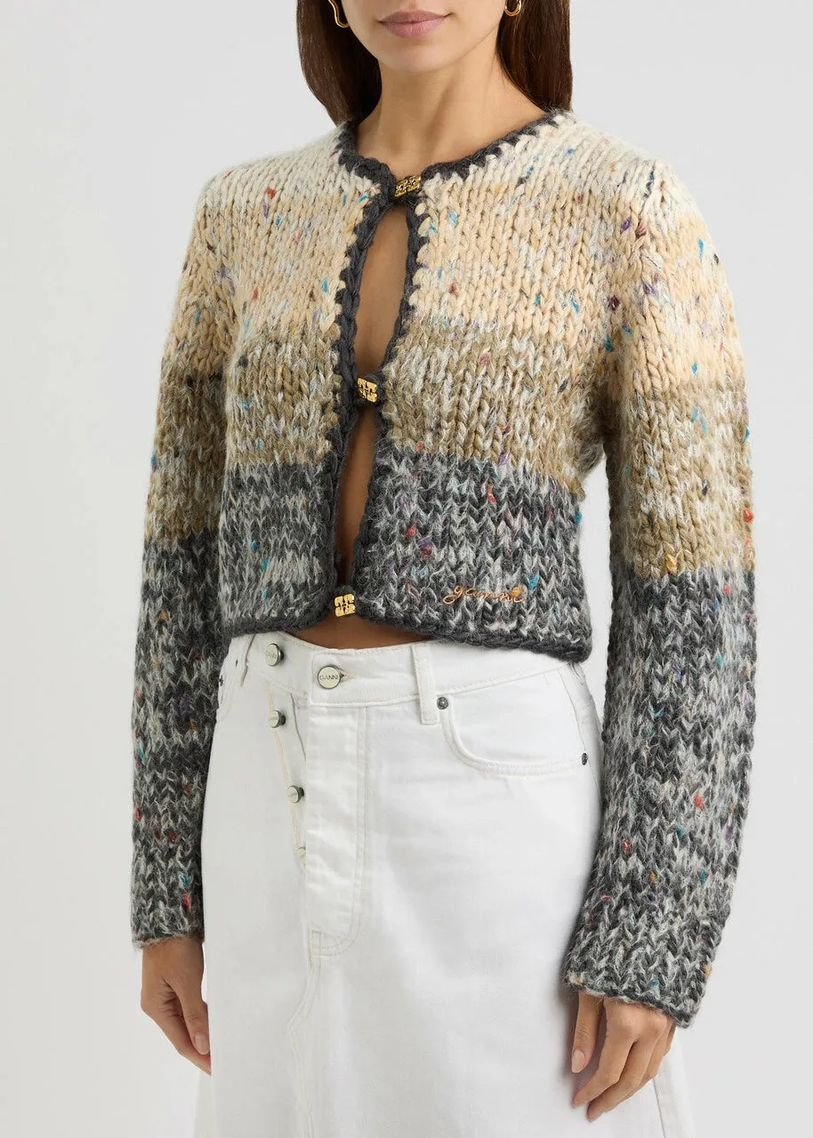 Cropped Wool-blend Cardigan