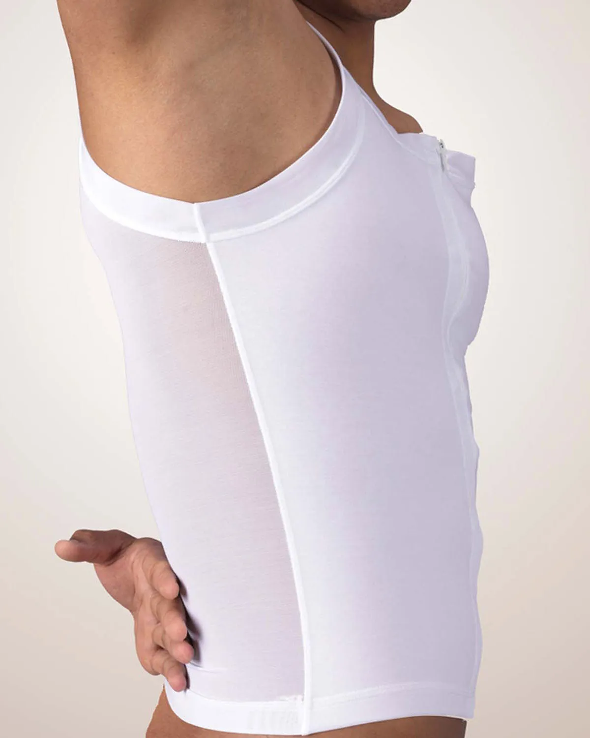 Design Veronique Male Zippered Compression Tank Top