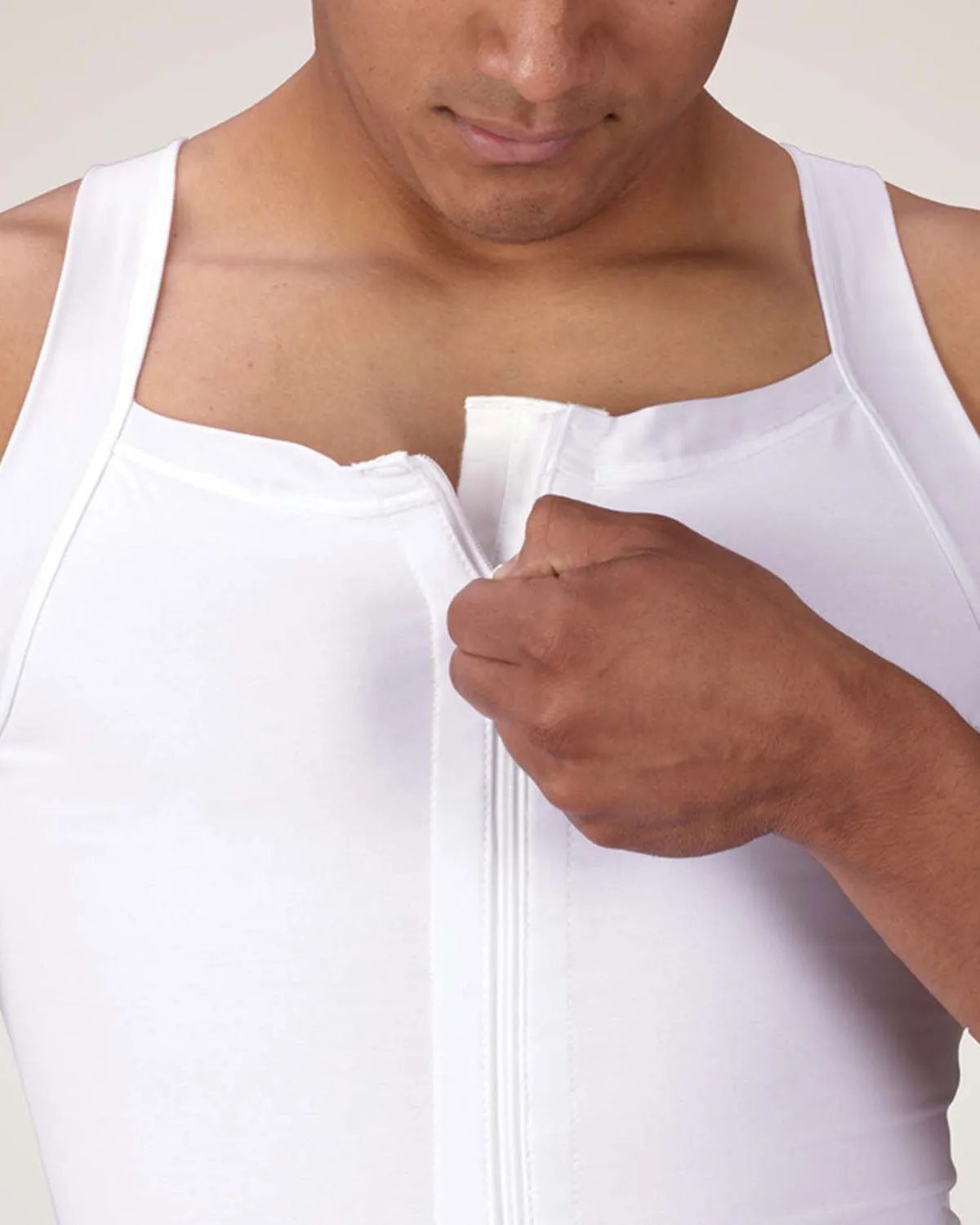 Design Veronique Male Zippered Compression Tank Top