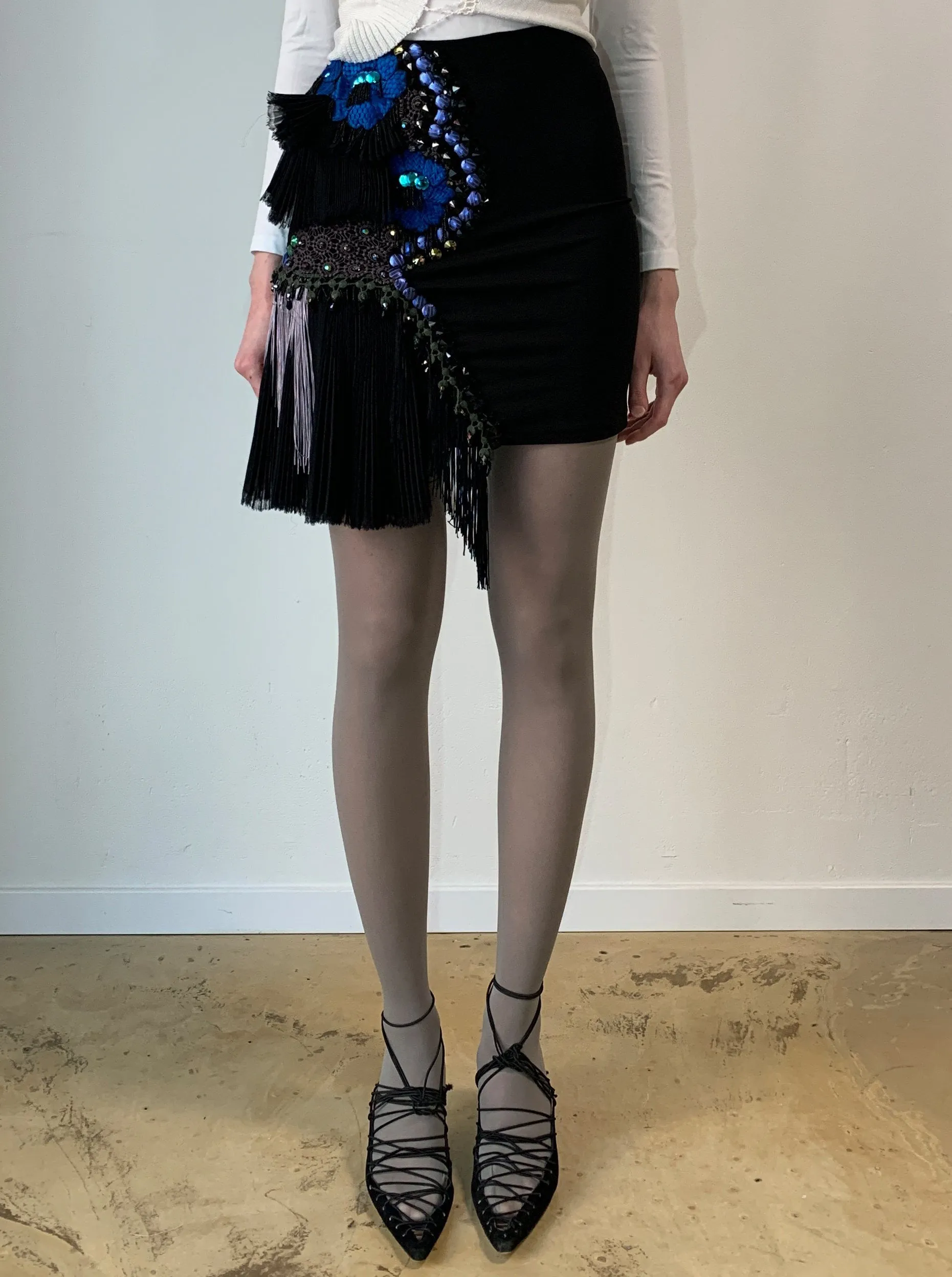 Embroidered Mini Skirt