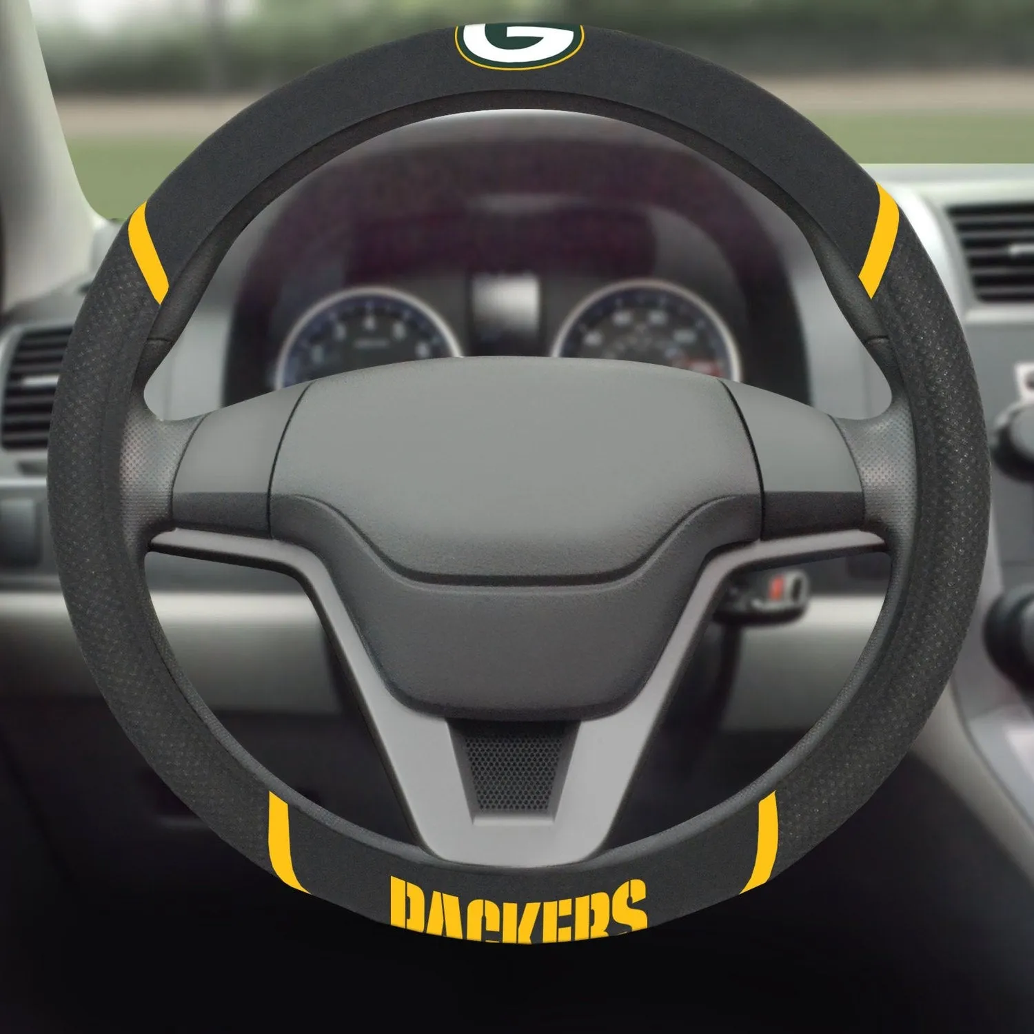 Fanmats Green Bay Packers Embroidered Steering Wheel Cover