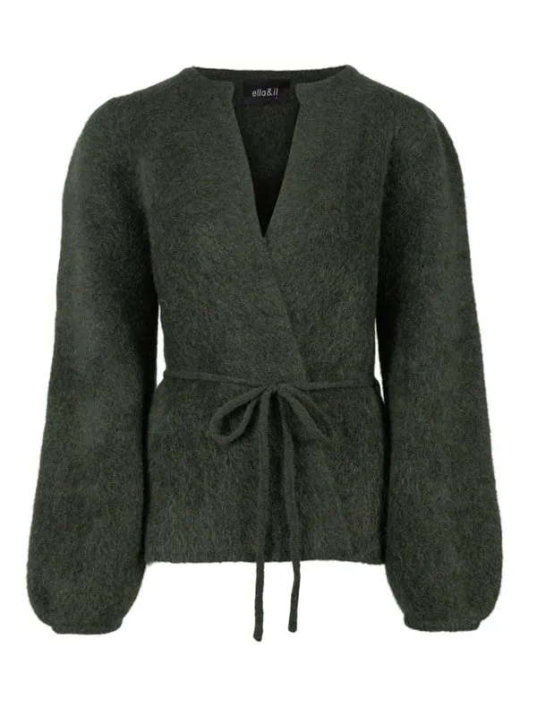 Fredrikke Chunky Cardigan - Army
