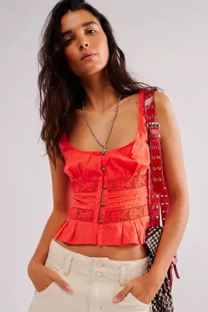 Free People Kianna Lace Tank