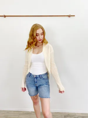 Free People Mohair Knit Cardigan Sweater Medium