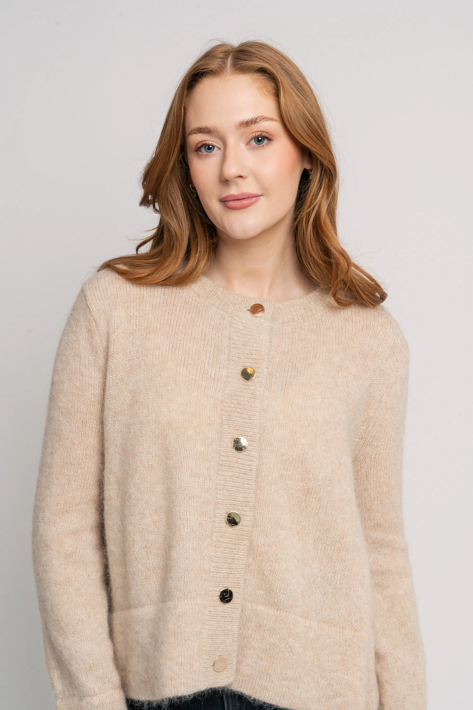 Iris Mohair Cardigan - Beige