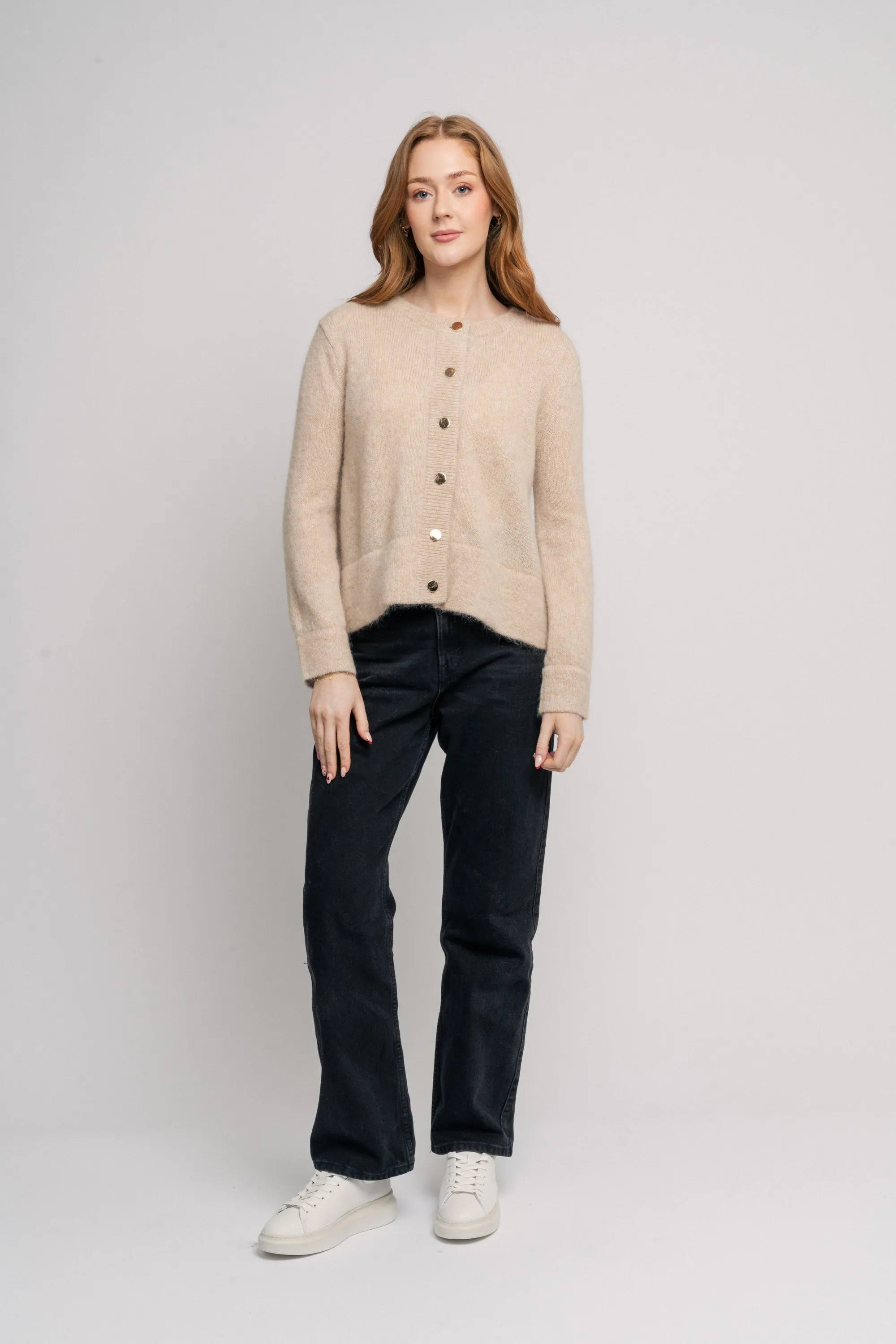 Iris Mohair Cardigan - Beige