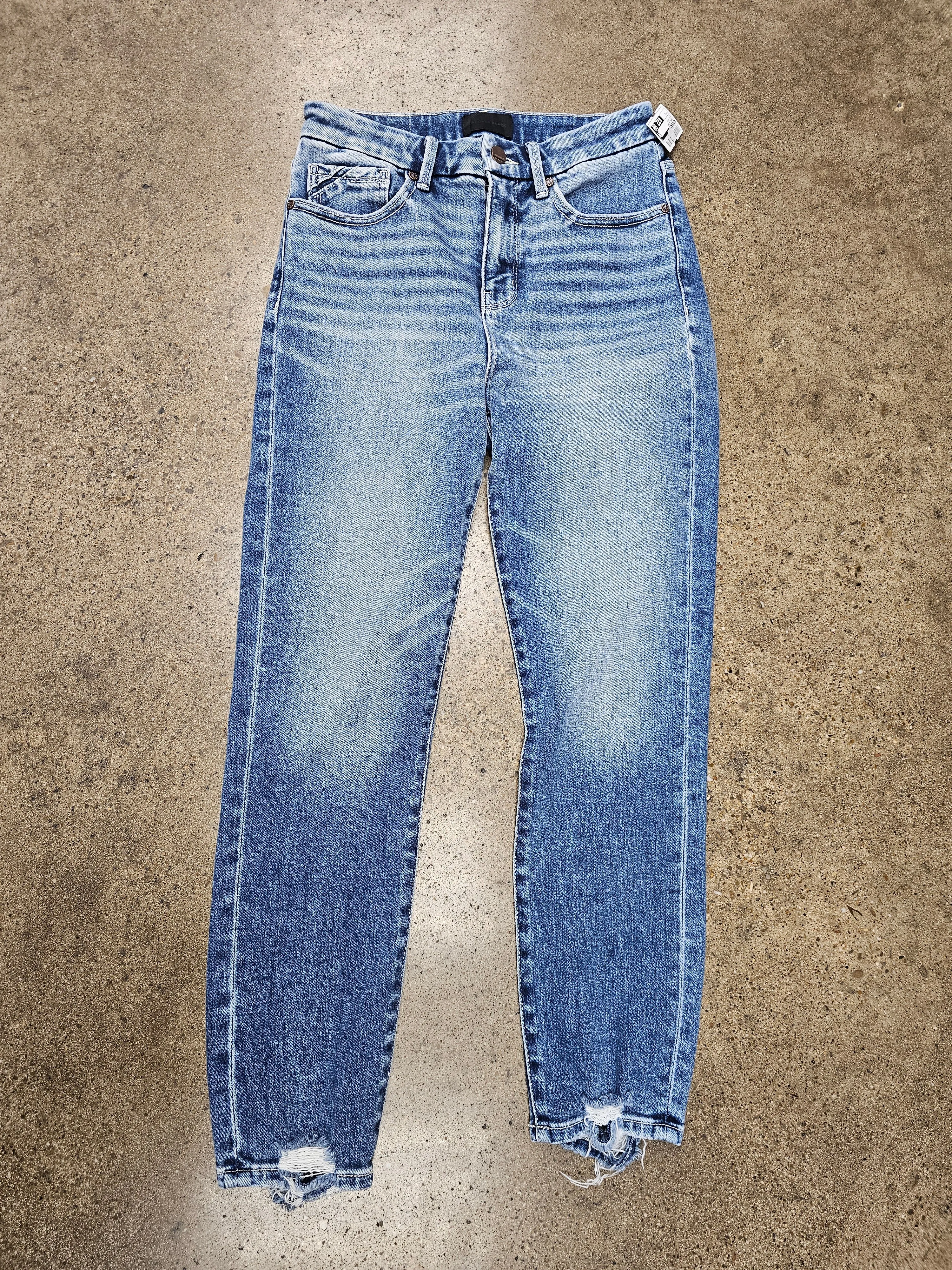 Jeans Skinny By Buckle Black In Blue Denim, Size:6