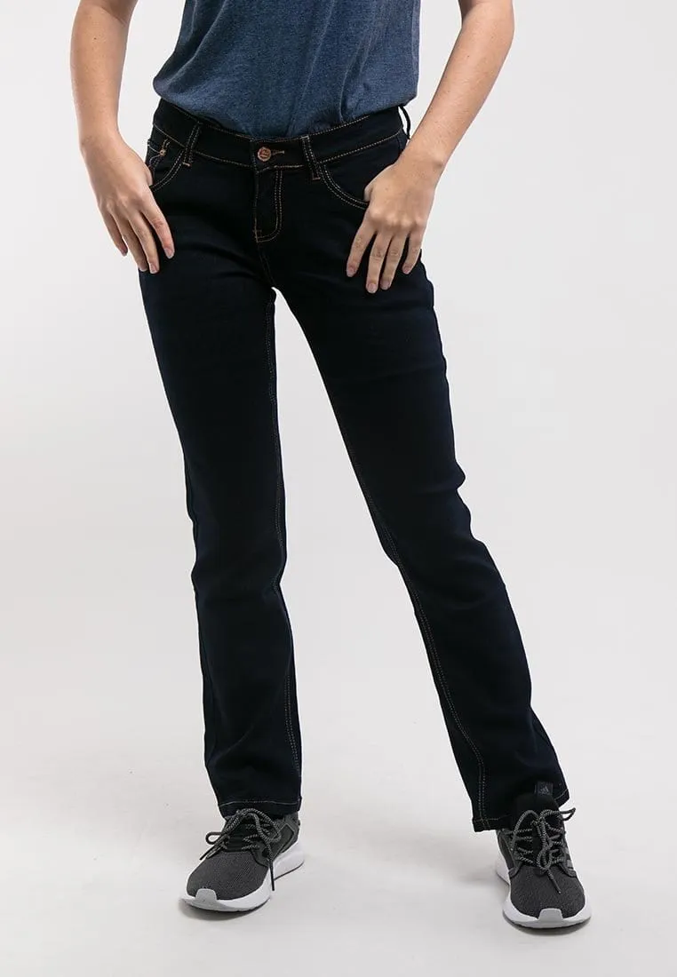 Ladies Straight Cut Stretchable Denim Jeans - 810360