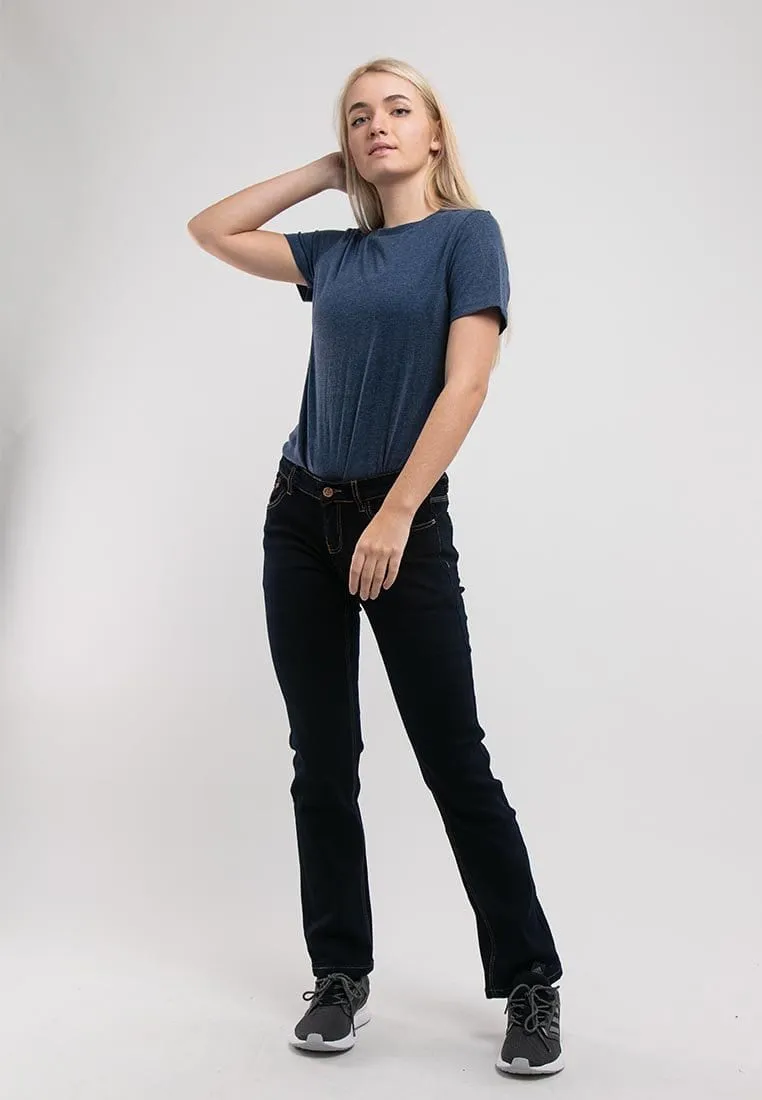 Ladies Straight Cut Stretchable Denim Jeans - 810360