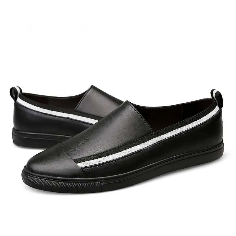 Men's Casual Genuine Leather Slip-Ons | Plus Size