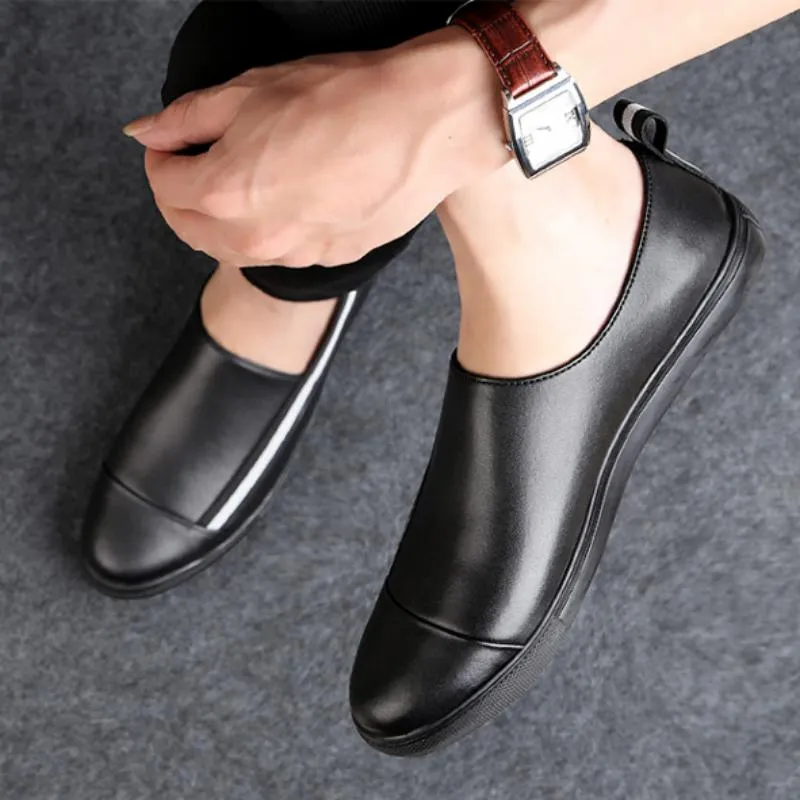 Men's Casual Genuine Leather Slip-Ons | Plus Size