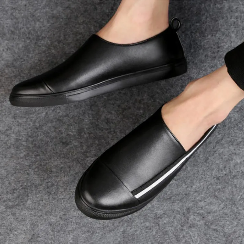 Men's Casual Genuine Leather Slip-Ons | Plus Size