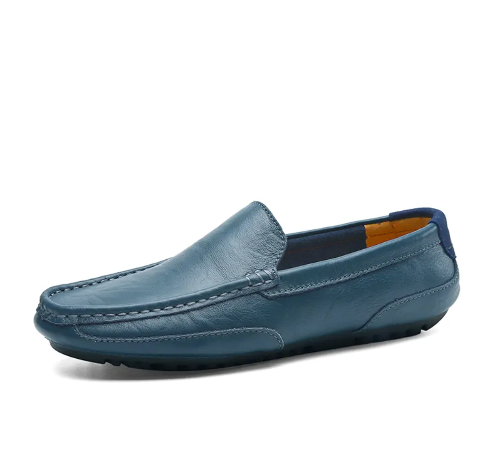 Men's Spring/Autumn Genuine Leather Casual Slip-On Loafers/Moccasins | Plus Size