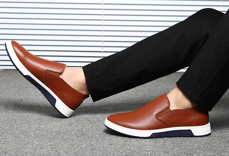Men's Spring/Summer Leather Slip-Ons