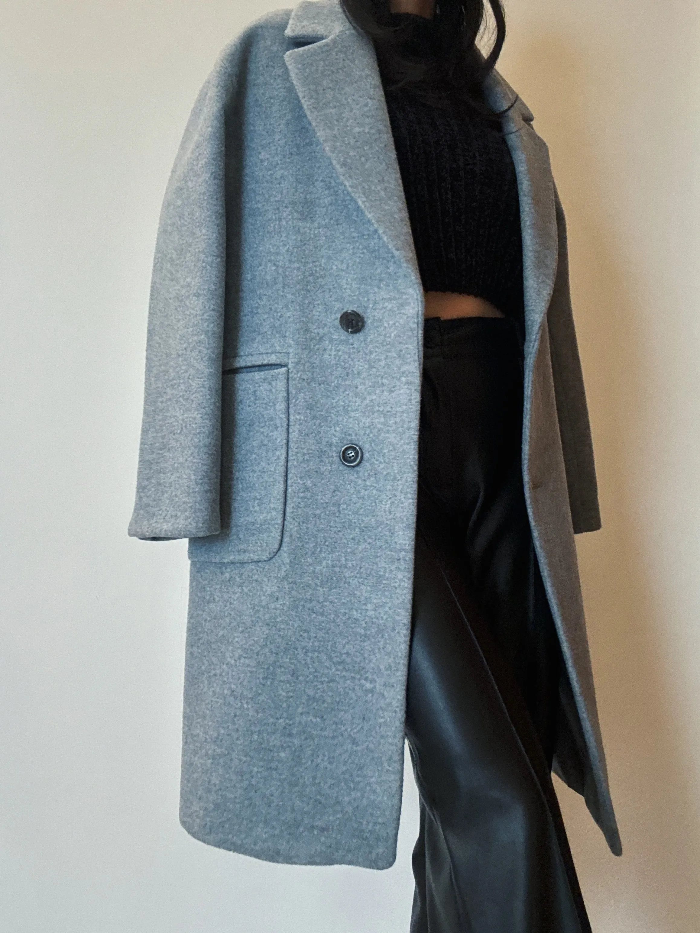 Mint Blue Coat (Australian Merino Wool)
