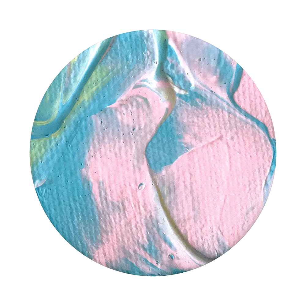 Mobile accessory expanding hand-grip and stand Popsocket in pastel paint strokes
