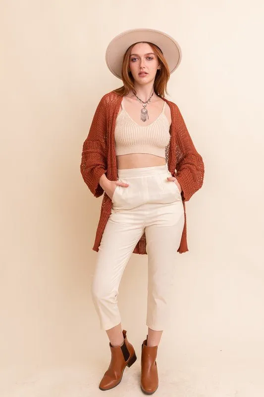Mystical Sway Knit Netted Cardigan