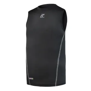 RunFlyte Men's Basics Light Compression Tank Top - Training - Moisture Wicking Black/Grey