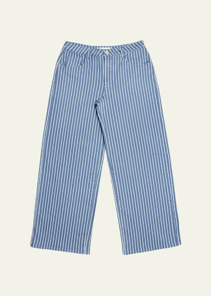 Seventy   Mochi Gracie Jean in Washed Denim Wide Stripe