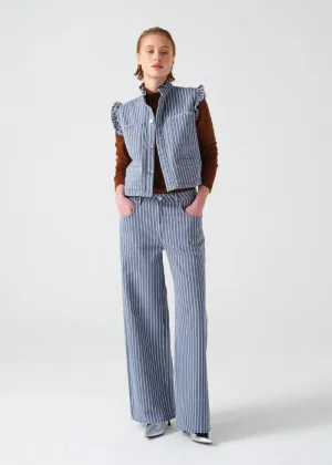 Seventy   Mochi Gracie Jean in Washed Denim Wide Stripe