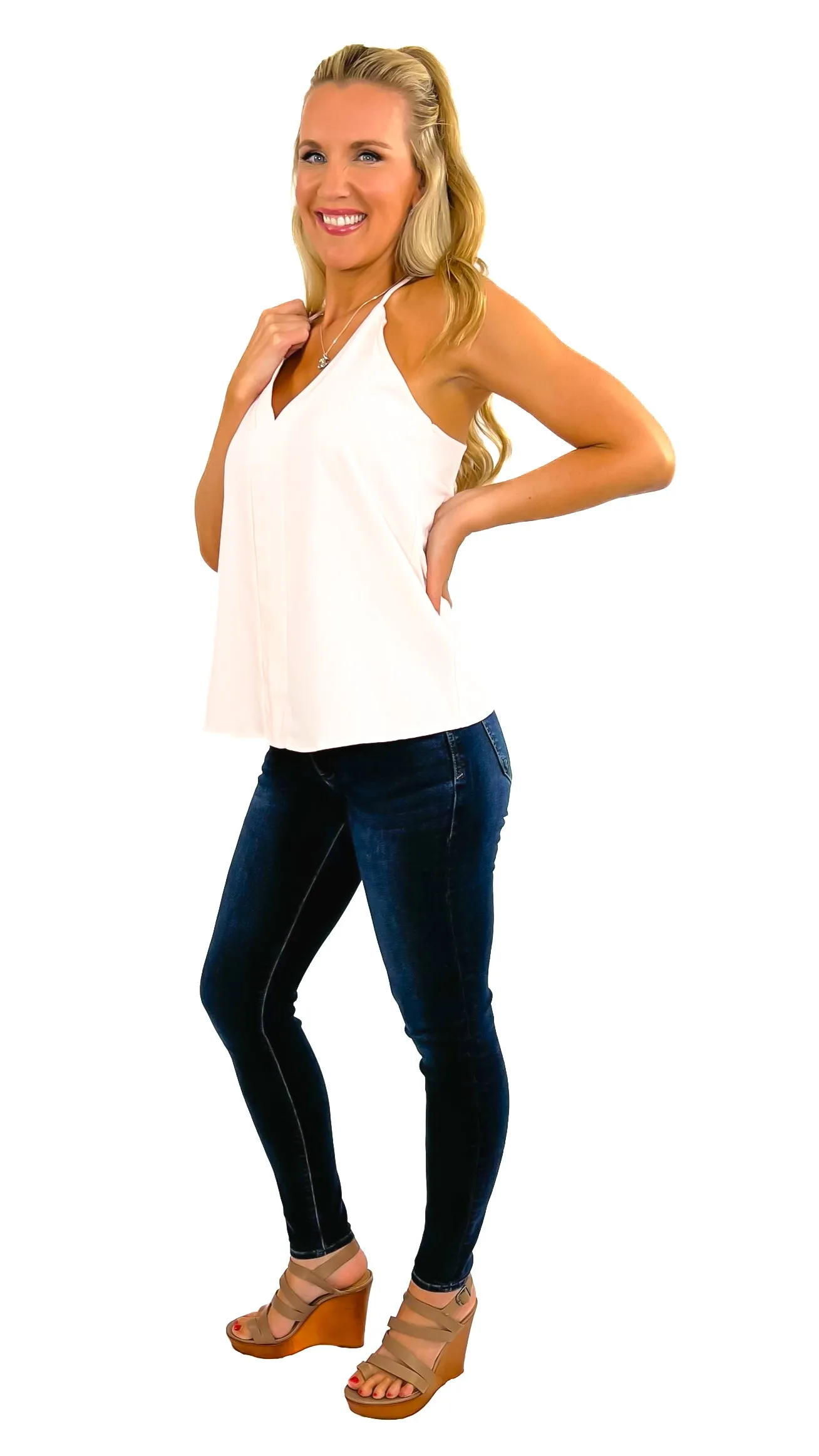 Sherona Sleeveless Top- Blush