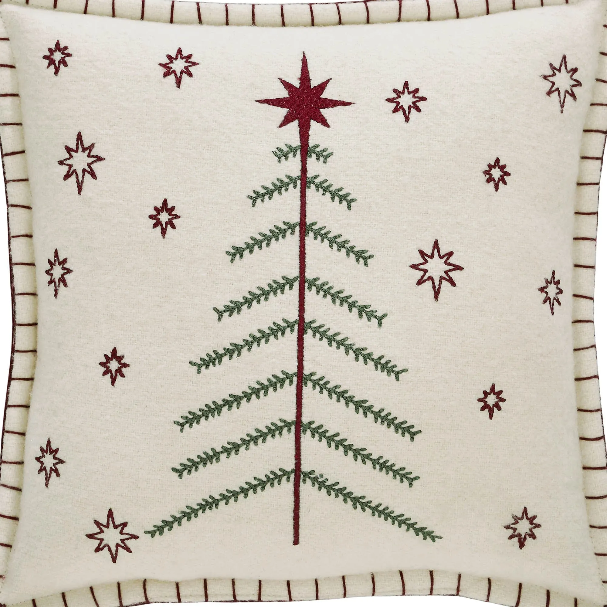 Star of Wonder Primitive Tree Pillow 12"