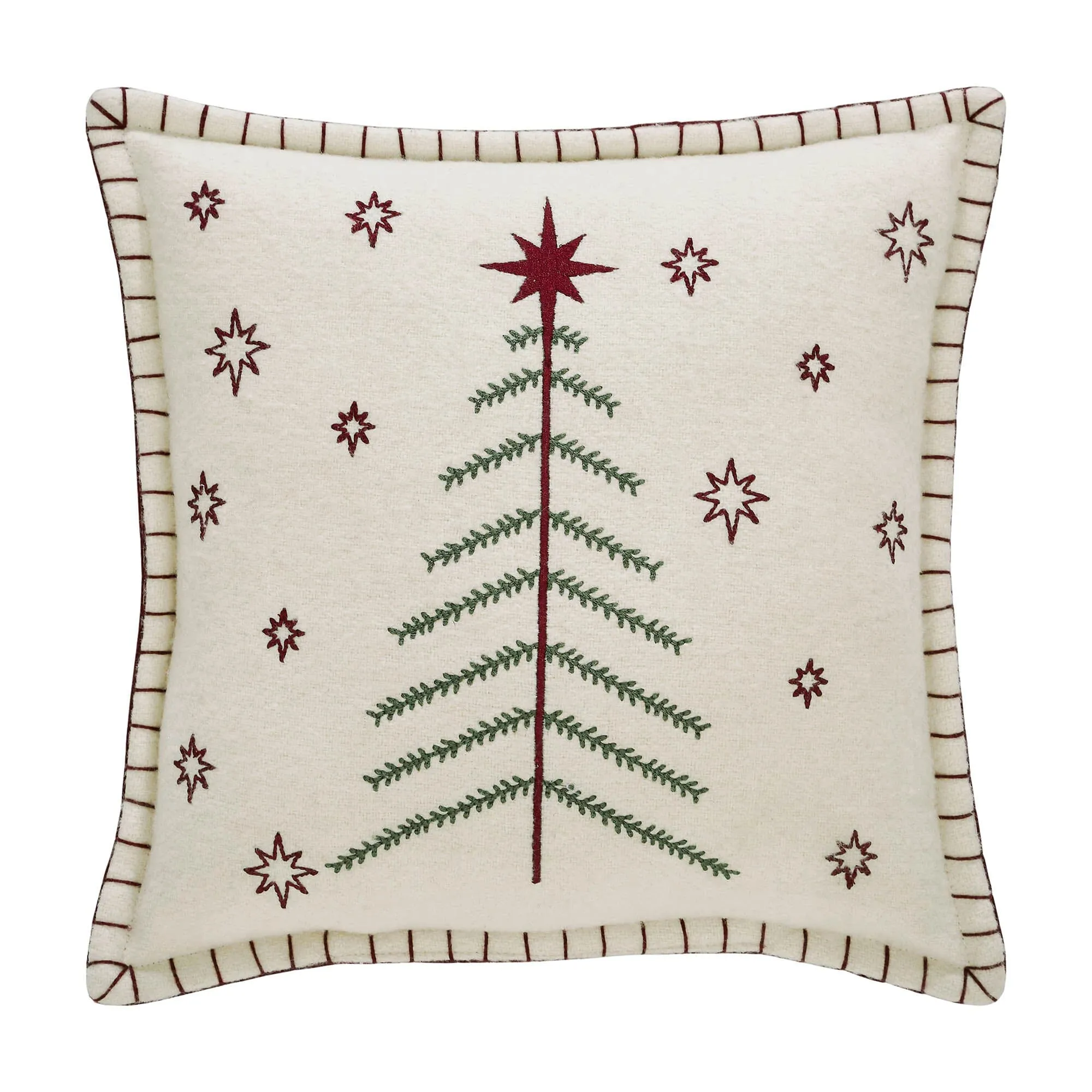 Star of Wonder Primitive Tree Pillow 12"