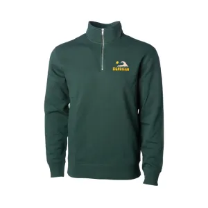Sun Diego Cali Wave 1/4 Zip Embroidered Sweatshirt - ALPINE GREEN
