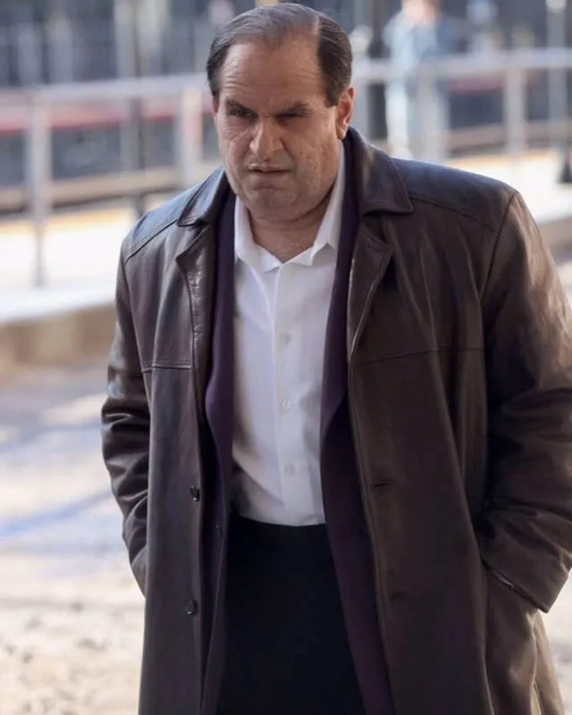The Penguin Colin Farrell Brown Leather Coat