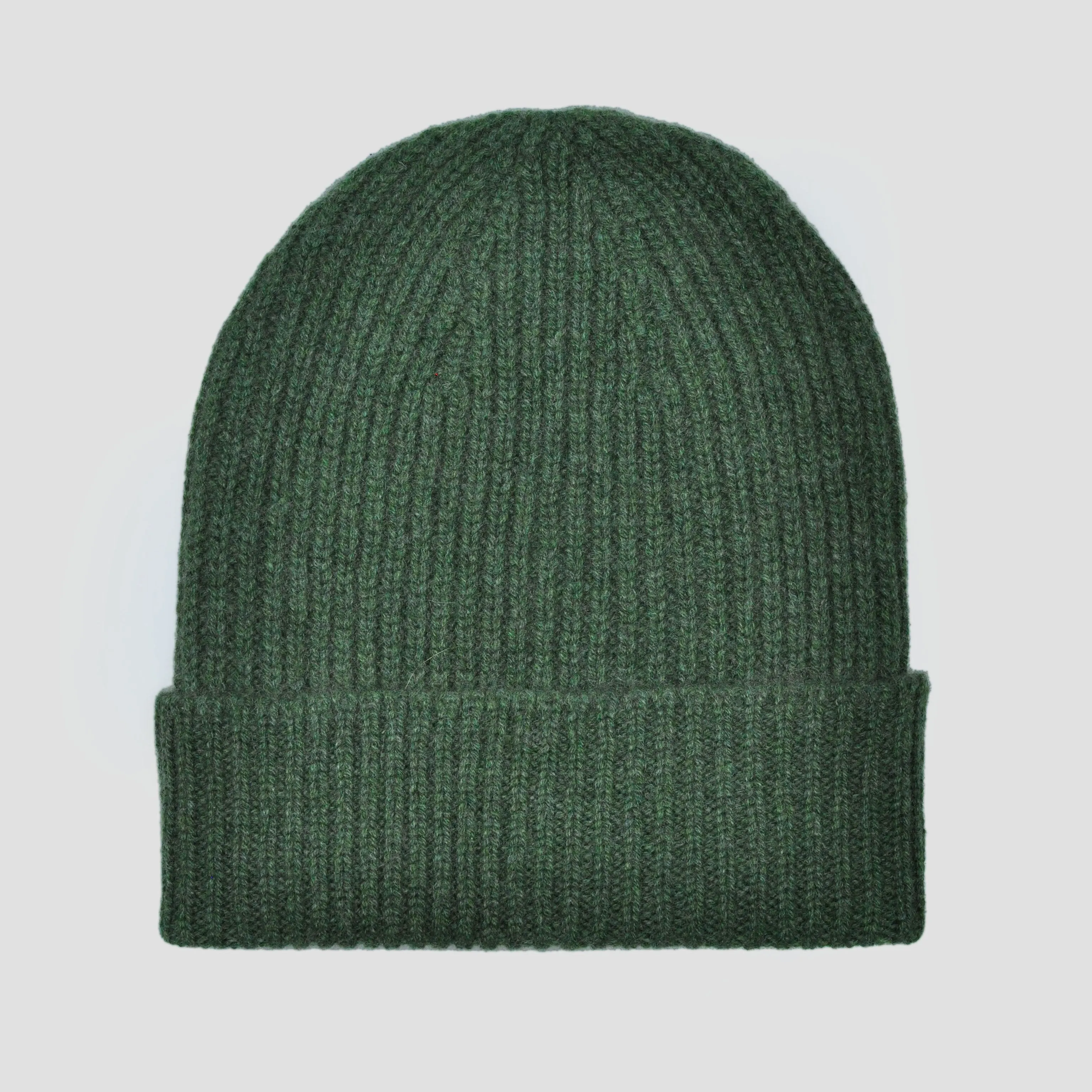 Two Ply Cashmere Winter Beanie in Green