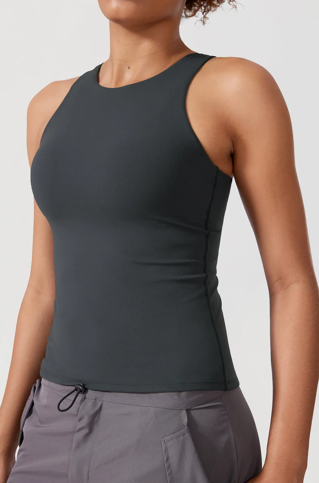 Waist Length Racerback Tank Top
