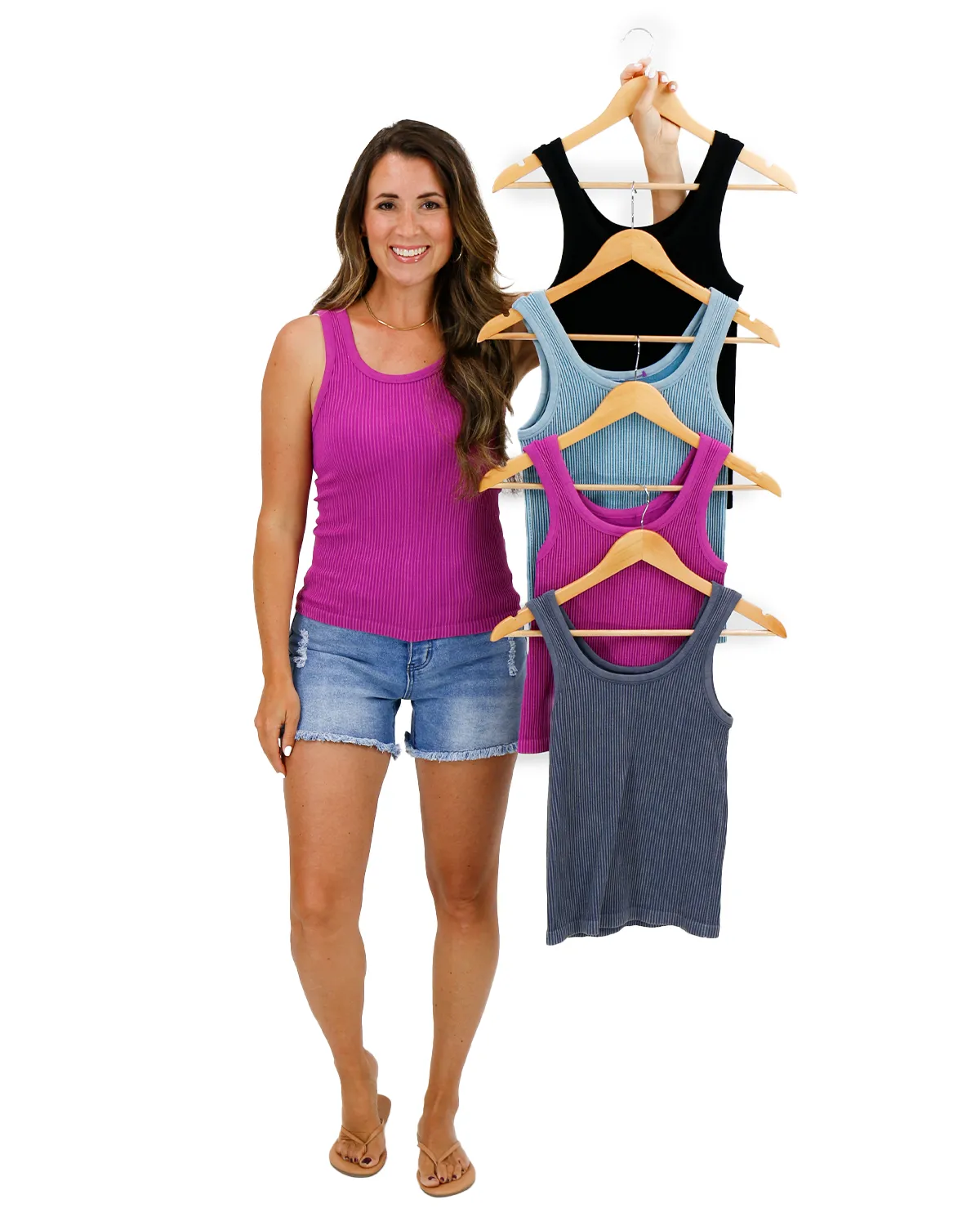 Washed Denim Brami Tank