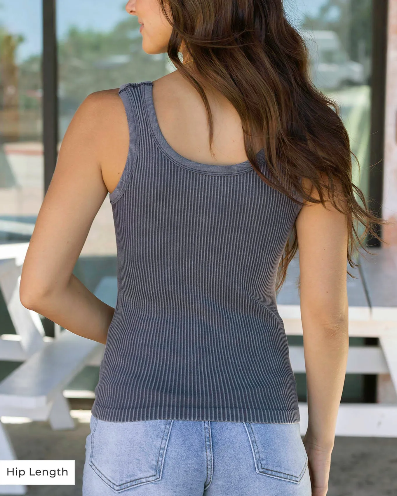 Washed Denim Brami Tank