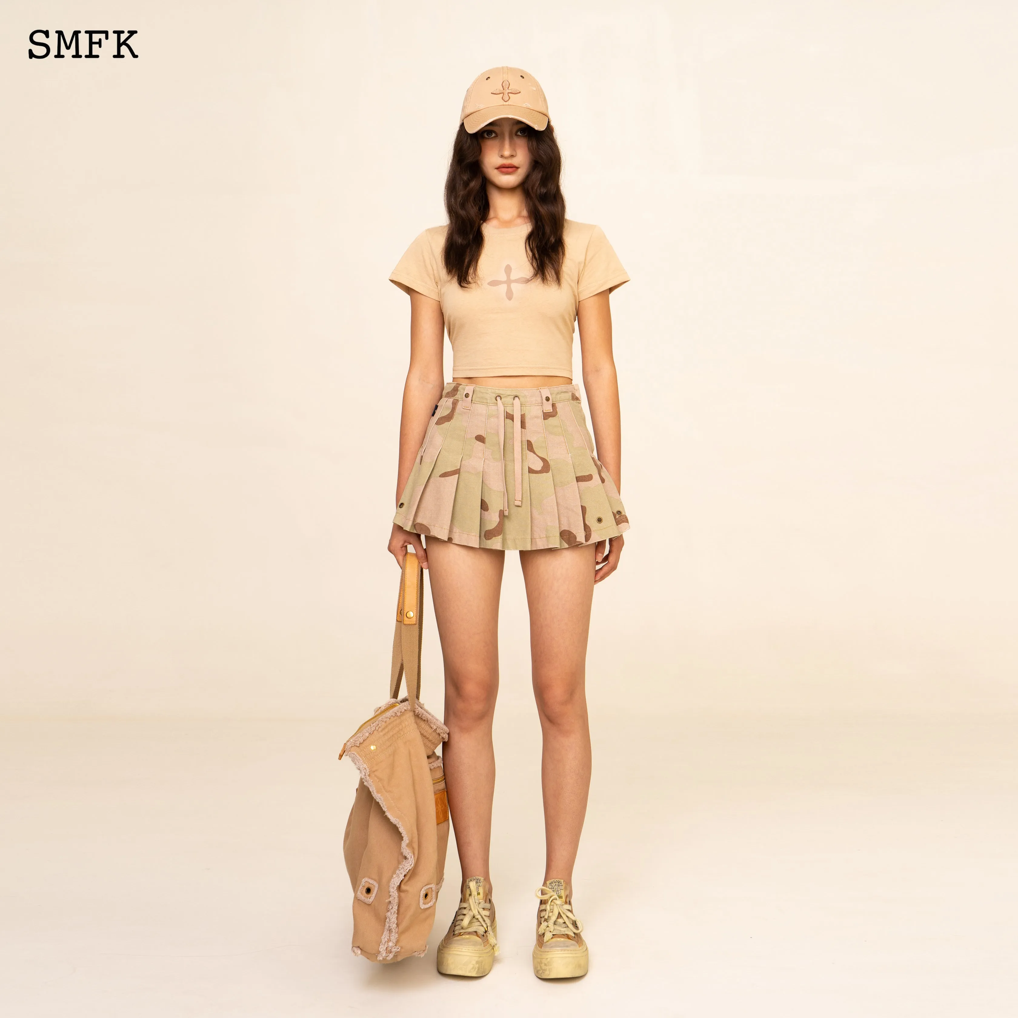 WildWorld Desert Camouflage Pleated Mini Skirt