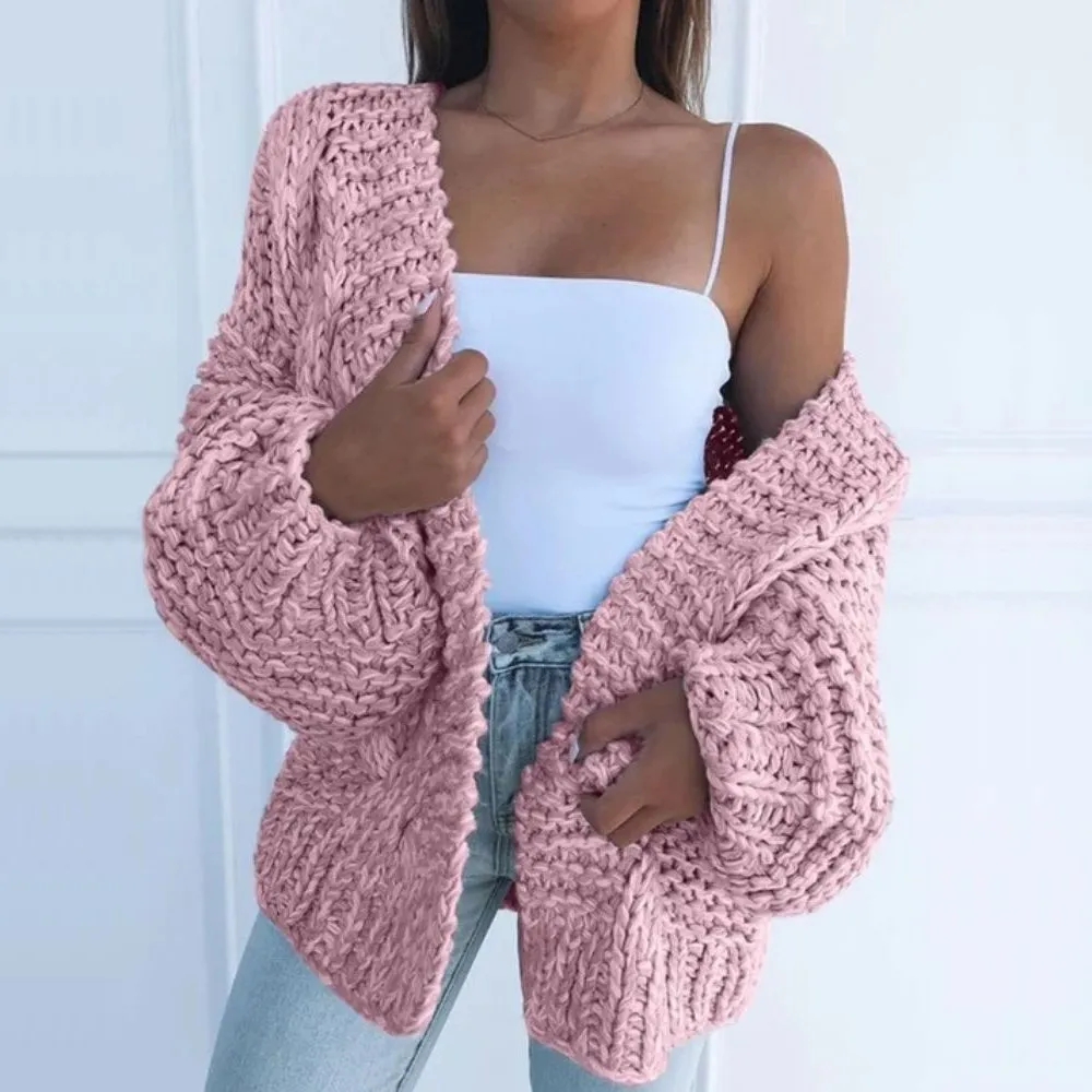 Women's Stylish Knitted Cardigan Sweatshirt | Ideal for Autumn/Winter