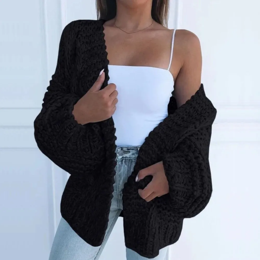 Women's Stylish Knitted Cardigan Sweatshirt | Ideal for Autumn/Winter